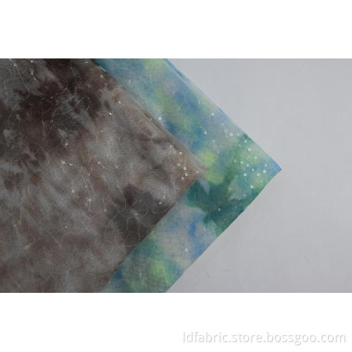 100% Polyester Spangle Mesh Stoff